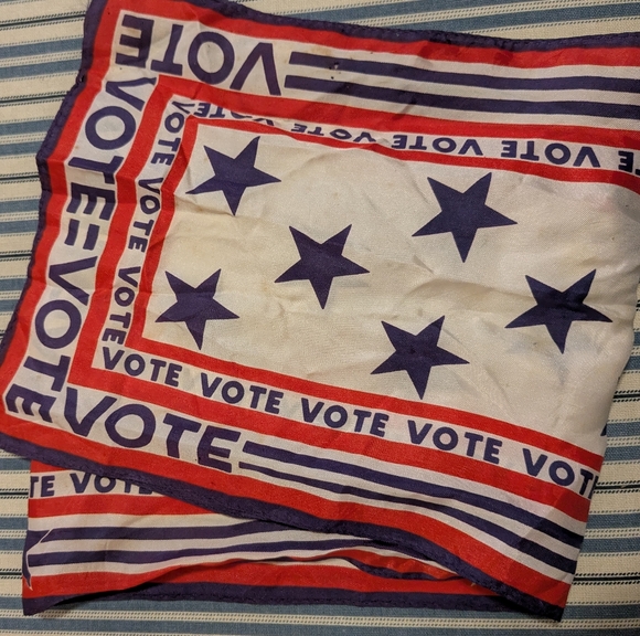 Antique Accessories - ANTIQUE One Of A Kind League Of Women Voter's Silk Scarf